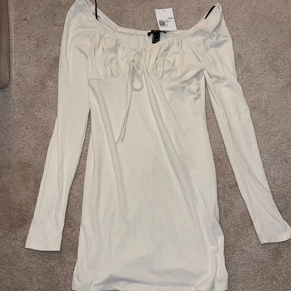 Forever 21 Beige Long sleeve dress